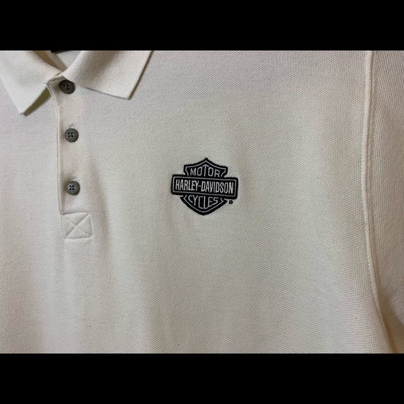 Harley Davidson Men polo Large white short sleeve - Picture 2 of 6
